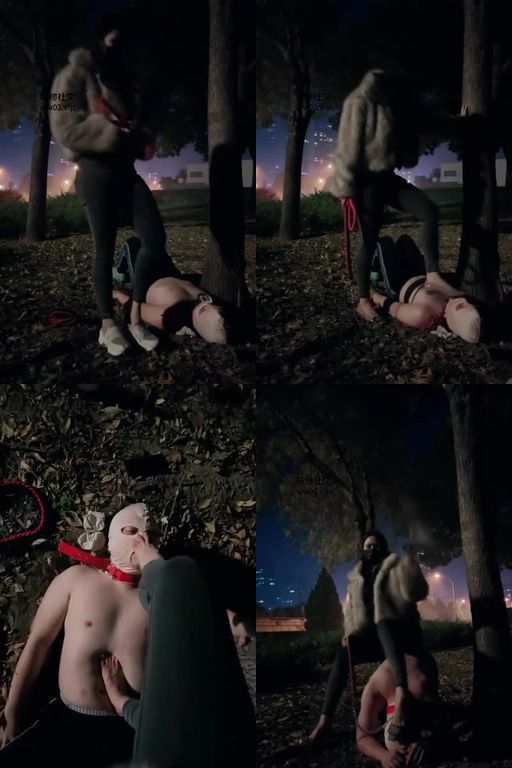 予涵大大-马路边被主人碾压32分钟户外马路边踩踏舔鞋跪拜户外小白鞋船