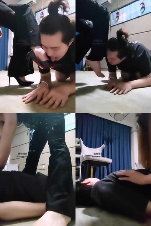 今浠-跪舔高跟玉足掐乳踩狗头