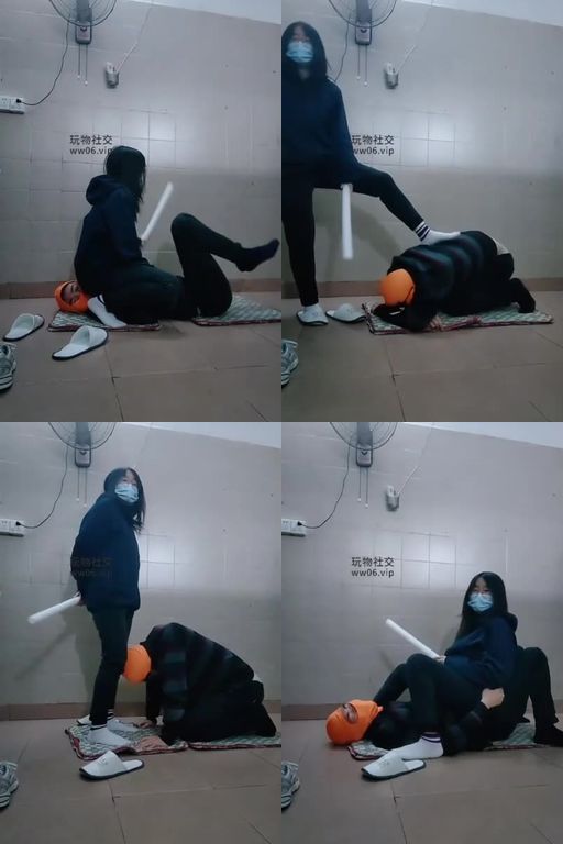 奇了怪了-泡沫棒抽打白袜脚踩踏