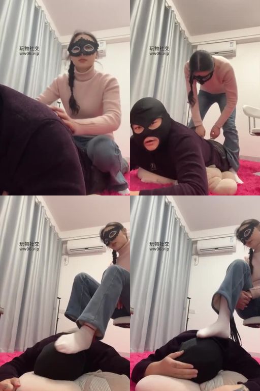 姗姗S-白袜脚踩踏鞭打