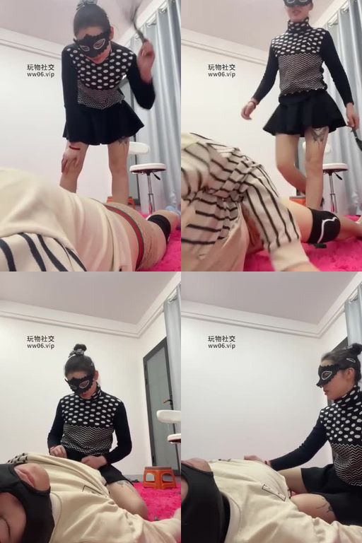 姗姗S-腿绞棉袜配高跟踩散鞭抽