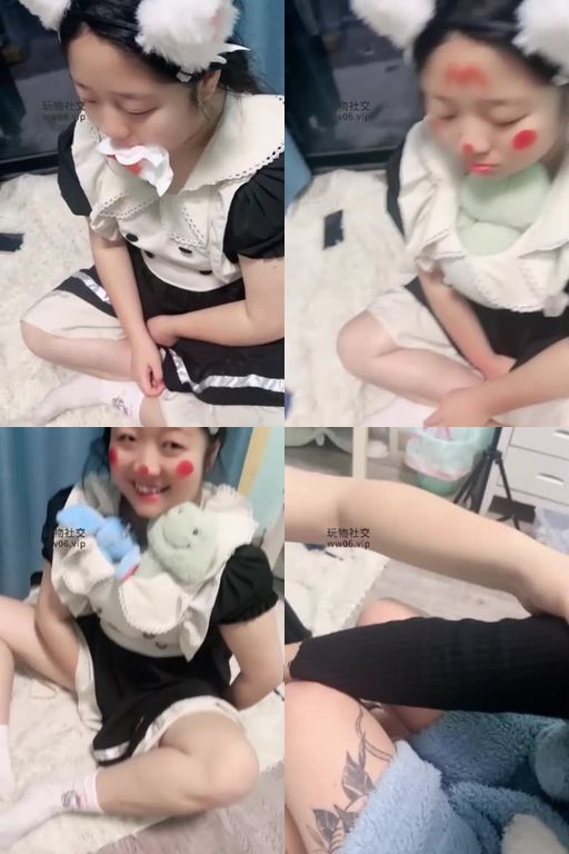 小凤梨-涂鸦羞辱狗闺蜜卫生巾贴嘴巴【兜兜M】