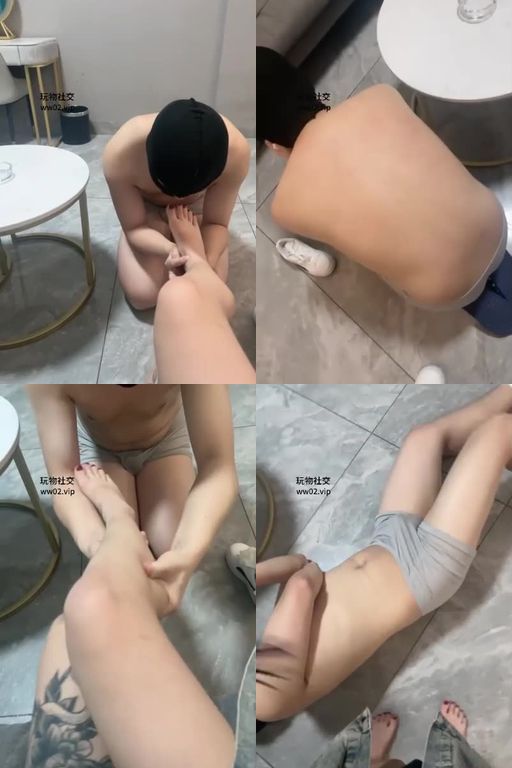 小凤梨-纹身小主小白鞋白袜玩贱奴