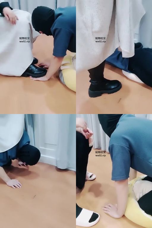 是拽拽唉-长靴碾压踩家奴长靴踩踏