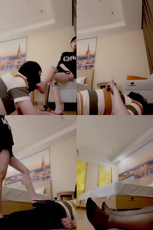 清柠S-磕头求虐狗链遛狗品尝玉足喂漱口水