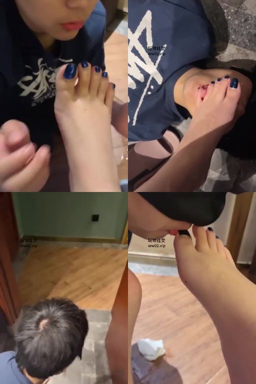 清酒女主-足浴店奶狗沉浸式舔白袜裸足脚喂食