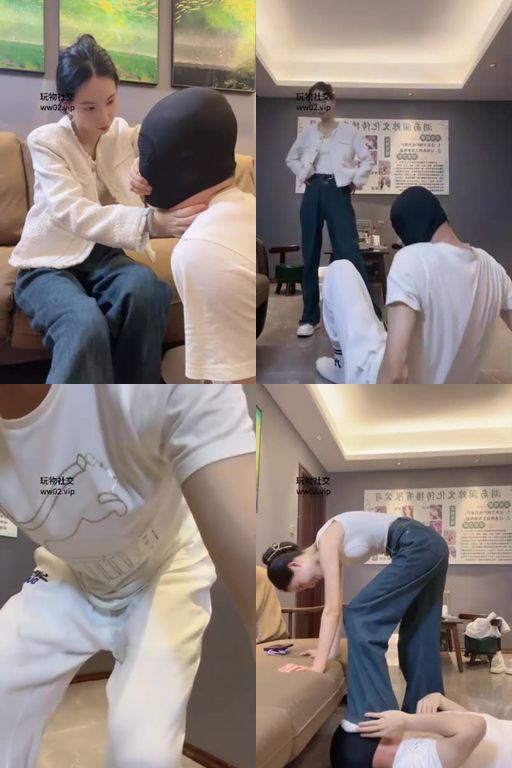 狗哥M-178女王范素人气质女神素人S小白鞋白袜踩臭脚捂脸窒息