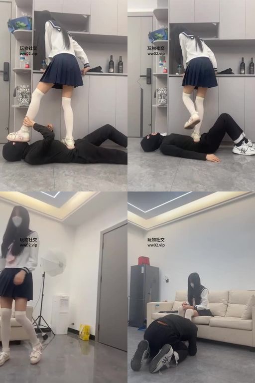 白鹭M-开发封面女高38分钟开发18岁JK女高洛丽塔S皮鞋白袜踩虐骑马