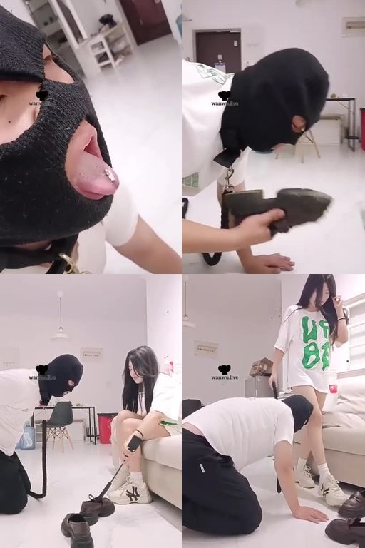 秋秋QQS-日常玩狗36分钟_小白鞋白袜_骑马遛狗碾压狗爪打手心吃烟灰舔脏鞋底