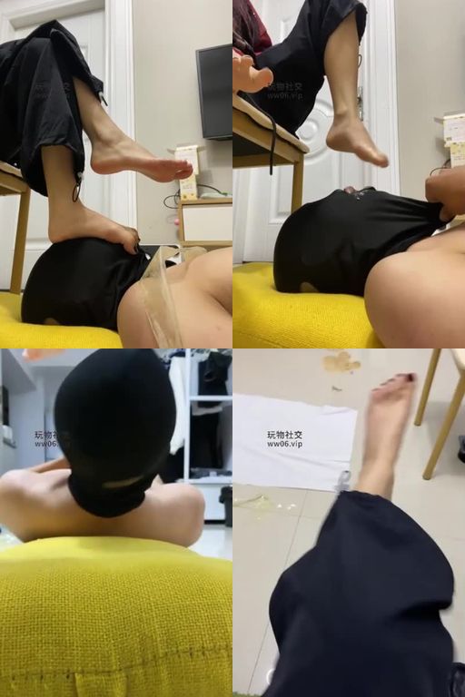 艾黎S-爆插狗牌_胶带捆绑清理脏短靴脚喂食