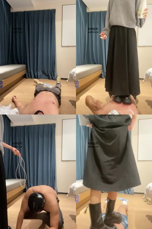 艾黎S-耳光踩踏37分钟_靴子全体重踩踏强制喂雪糕酸奶骑马骑脖