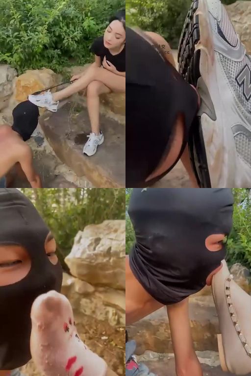 青黛泡泡-户外舔运动鞋船袜高跟踩踏喂食碾压狗爪