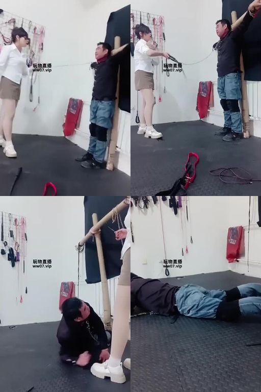 鸿运女皇团-遛狗专场别墅多女王虐人形犬