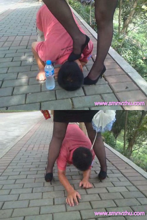 八奶奶-户外调教狗奴钻跨舔鞋2