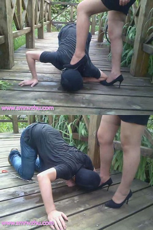 八奶奶-户外调教狗奴钻跨舔鞋5