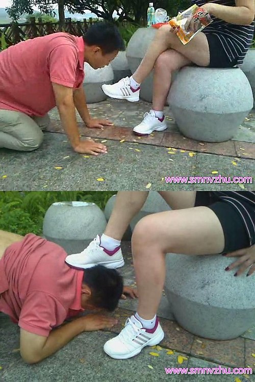 八奶奶-户外调教狗奴钻跨舔鞋6