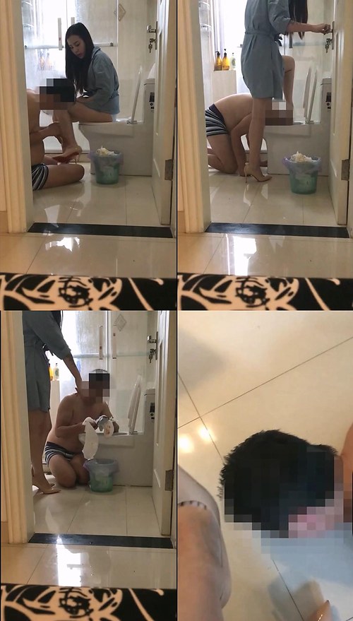 小刚-用超级美女的马桶水洗脸厕纸当手巾擦脸