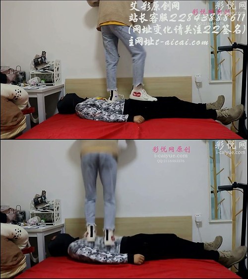 艾彩-原创00后小主帆布鞋疯狂跳踩