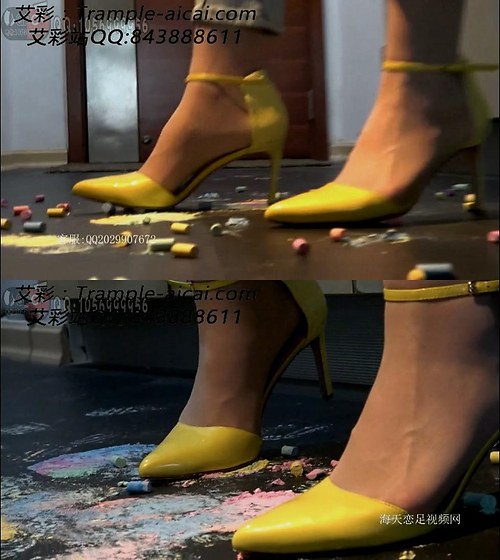 艾彩-原创00后小主无意识走踩冷酷大力碾碎特写