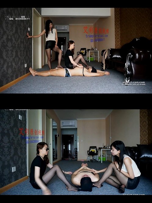 艾彩-原创双S丝袜捆绑勒窒息玩弄可怜男