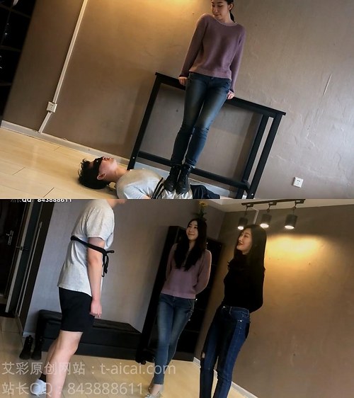 艾彩-原创碎蛋娇娃舞蹈系少女虐踩小奶狗