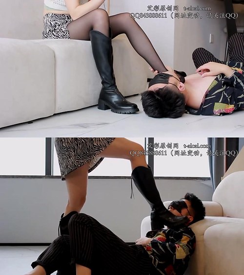 艾彩-某小学音乐老师黄老师两双脏长靴