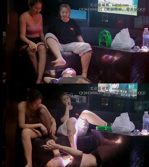 艾彩-高兴儿双女主边唱歌边踢打脚扇脸