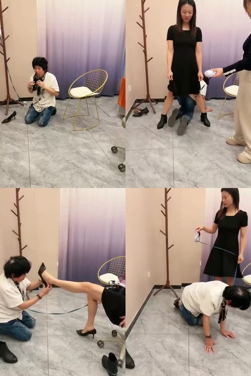 夸梨S-母畜_狗链遛狗_袜子塞嘴_重度耳光